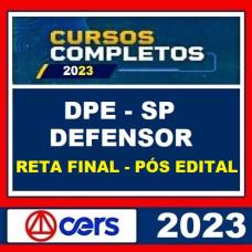 DPE SP - DEFENSOR PÚBLICO DE SÃO PAULO - RETA FINAL - PÓS EDITAL - CERS 2023