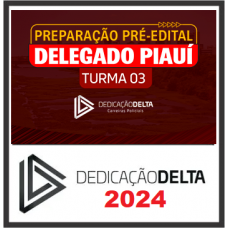 PC PI - DELEGADO DE POLICIA CIVIL - PIAUÍ - DEDICAÇÃO DELTA - TURMA 03 - 2024