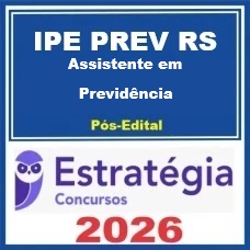 IPE Prev RS (Assistente em Previdência) Pacote - 2026 (Pós-Edital)